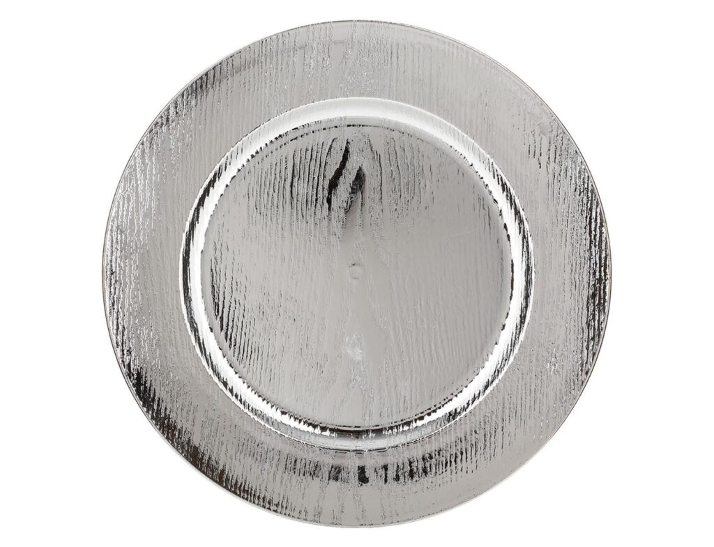 Πιάτα - Σετ Δείπνου/Καφέ Pres. Wood Round Plate Silver 129812Ar
