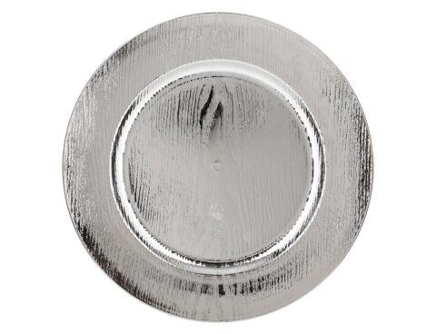 Πιάτα - Σετ Δείπνου/Καφέ Pres. Wood Round Plate Silver 129812Ar