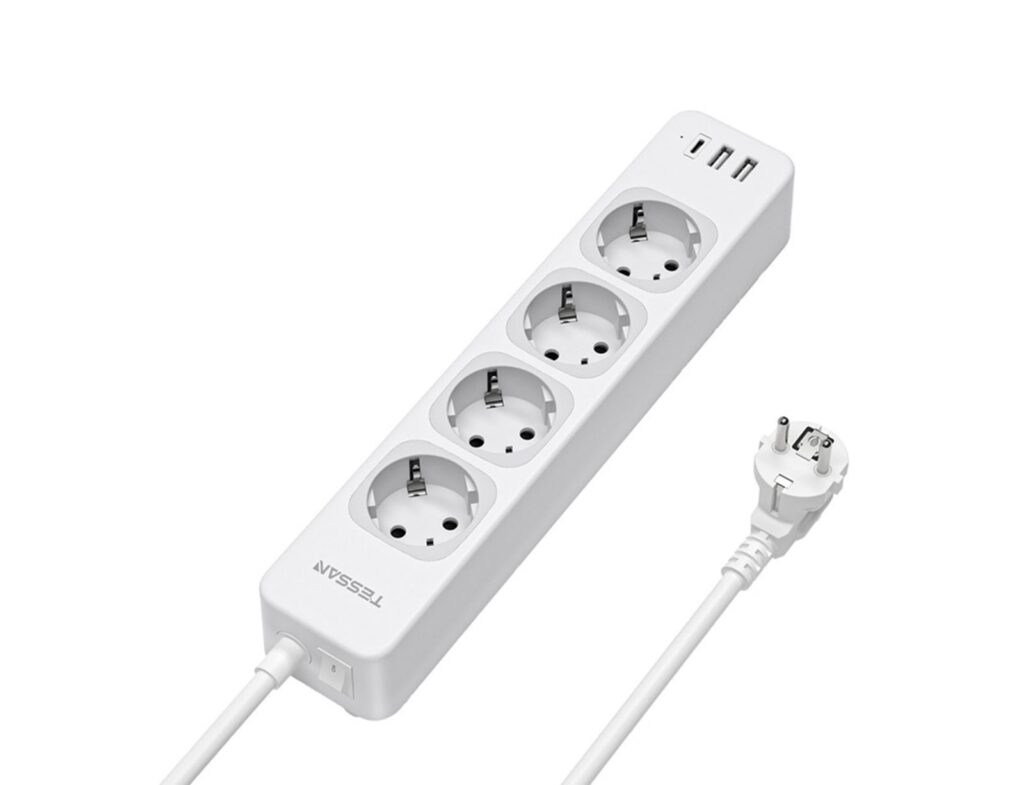 Πολύμπριζα Tessan Ts-307-C Ρευματοληπτης (Λευκο)