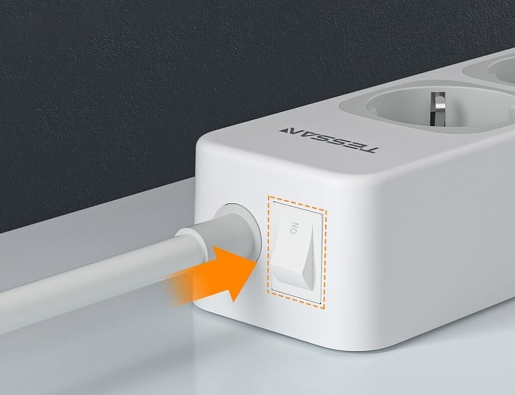 Πολύμπριζα Tessan Ts-307-C Ρευματοληπτης (Λευκο)