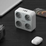 Πολύμπριζα Tessan Wall Socket Ts-302-De-C