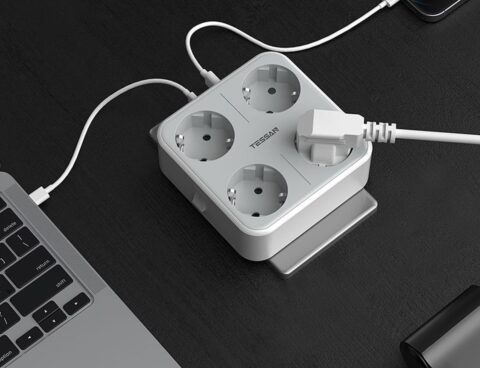 Πολύμπριζα Tessan Wall Socket Ts-302-De-C