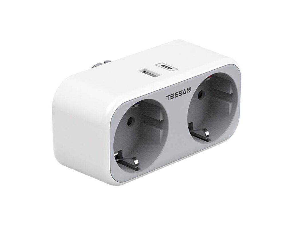 Πολύμπριζα Tessan Wall Socket Ts-Ws02De00