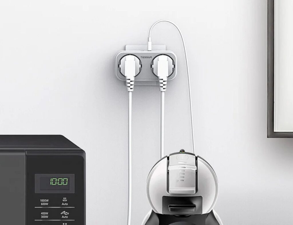 Πολύμπριζα Tessan Wall Socket Ts-Ws02De00
