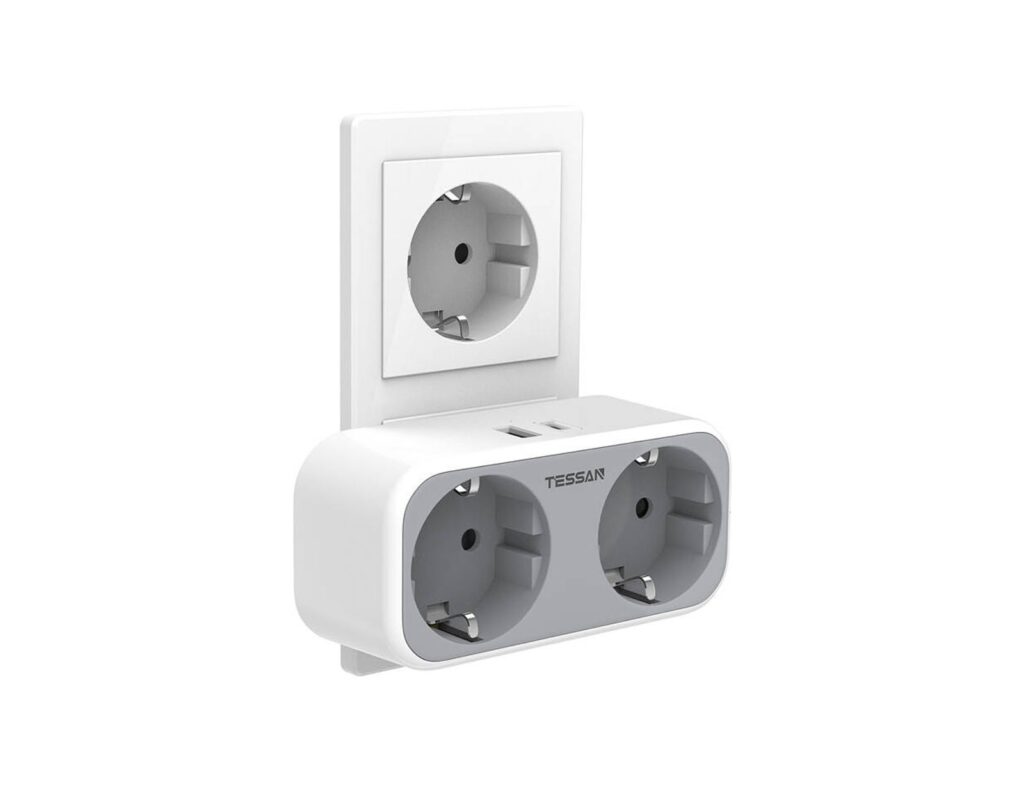 Πολύμπριζα Tessan Wall Socket Ts-Ws02De00