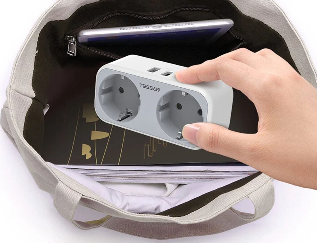 Πολύμπριζα Tessan Wall Socket Ts-Ws02De00