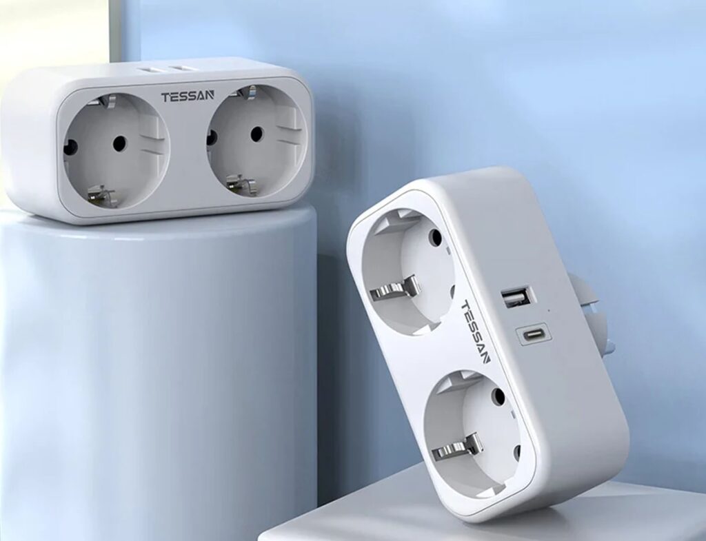 Πολύμπριζα Tessan Wall Socket Ts-Ws02De00