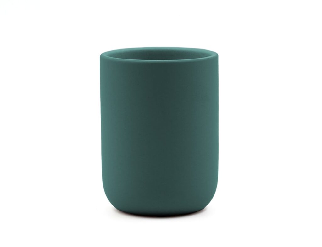 Ποτήρι Οδοντόβουρτσας Douceur D'intérieur Ceralia - 7.5X10.5Cm - Πράσινο