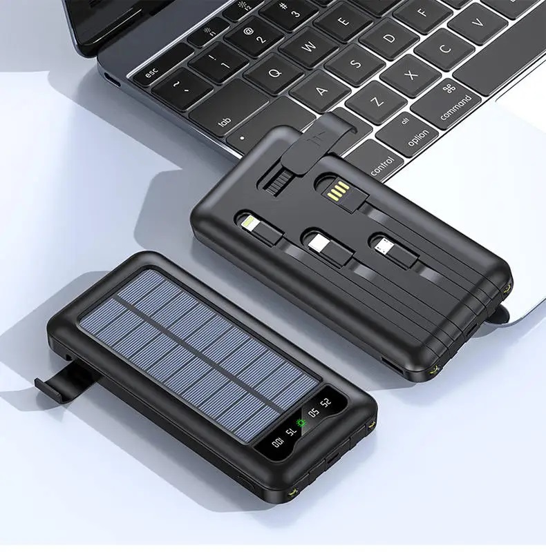 Powerbank με ηλιακό πάνελ - 4in1 - 10.000mah - KJ495 - 810378 - Black