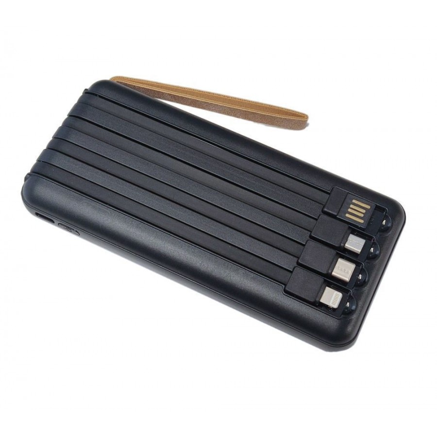 Powerbank με ηλιακό πάνελ - 4in1 - 10.000mah - Y179 - 810385 - Black