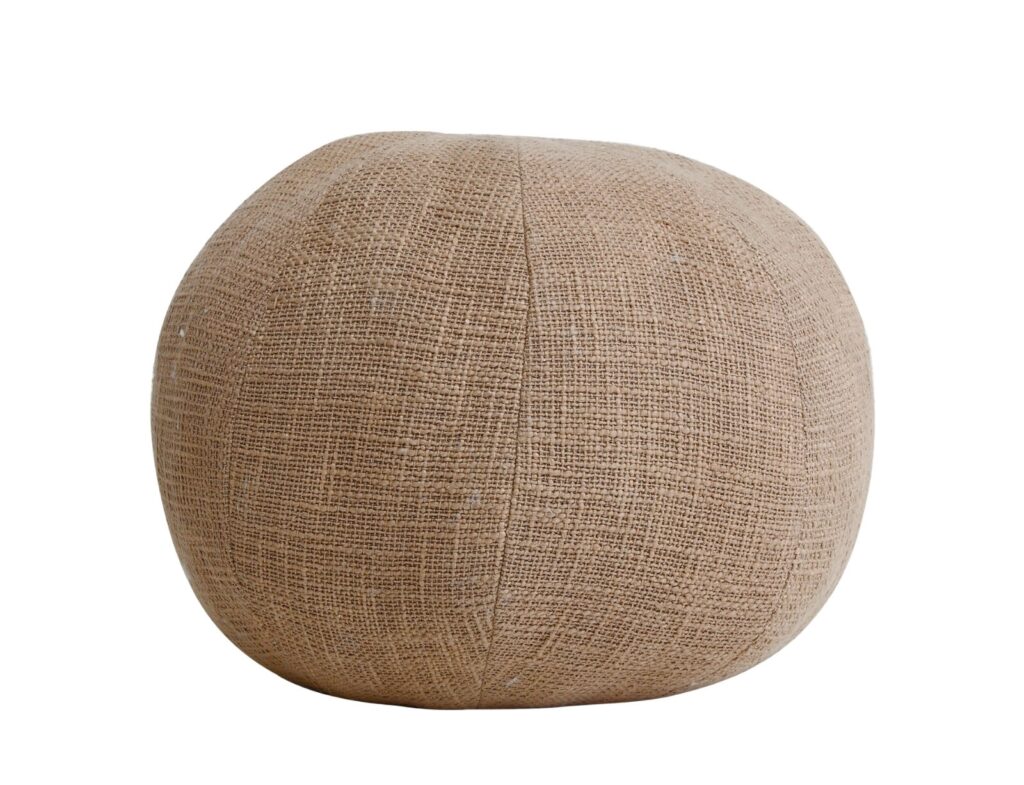 Πουφ Ptmd Sanah - 40X35Cm - Καφέ