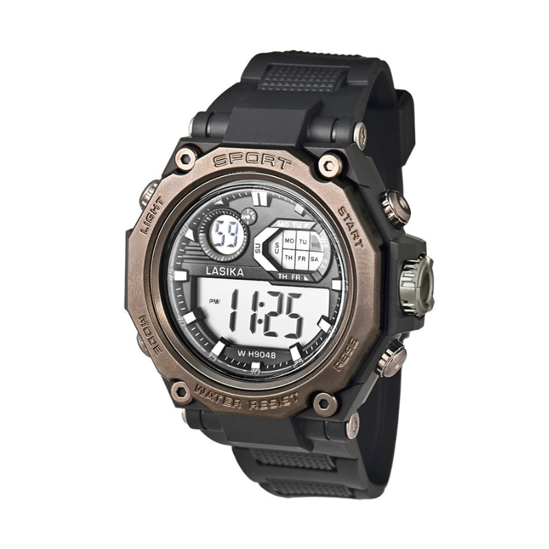 Ψηφιακό ρολόι χειρός - LS9048 - Lasika - 817339 - Black/Bronze