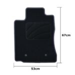 Σετ Χαλιών Αυτοκινήτου OCC Motorsport OCCTY0014GD Μαύρο Σκούρο γκρίζο Toyota Corolla Βελούδο