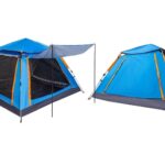 Σκηνή Camping 3 ατόμων με σκίαστρα - YB3021 - 2x2m - 960002 - Blue