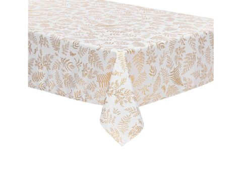 Τραπεζομάντηλα & Πετσέτες Δειπνου Gld Wht Anti-Stain Tablecloth Atmosphera 191462