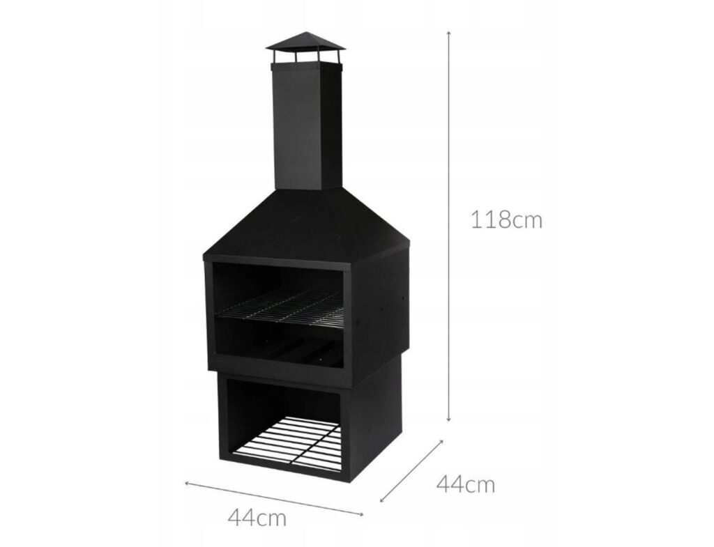 Τζακια Και Εστίες Φωτιάς Βεράντας - Κήπου Chimney Fireplace Metal H118Cm Cm7000290