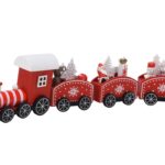 Vintage Ξύλινα Στολίδια Δέντρου  Wooden Train 31Cm Round Wagon