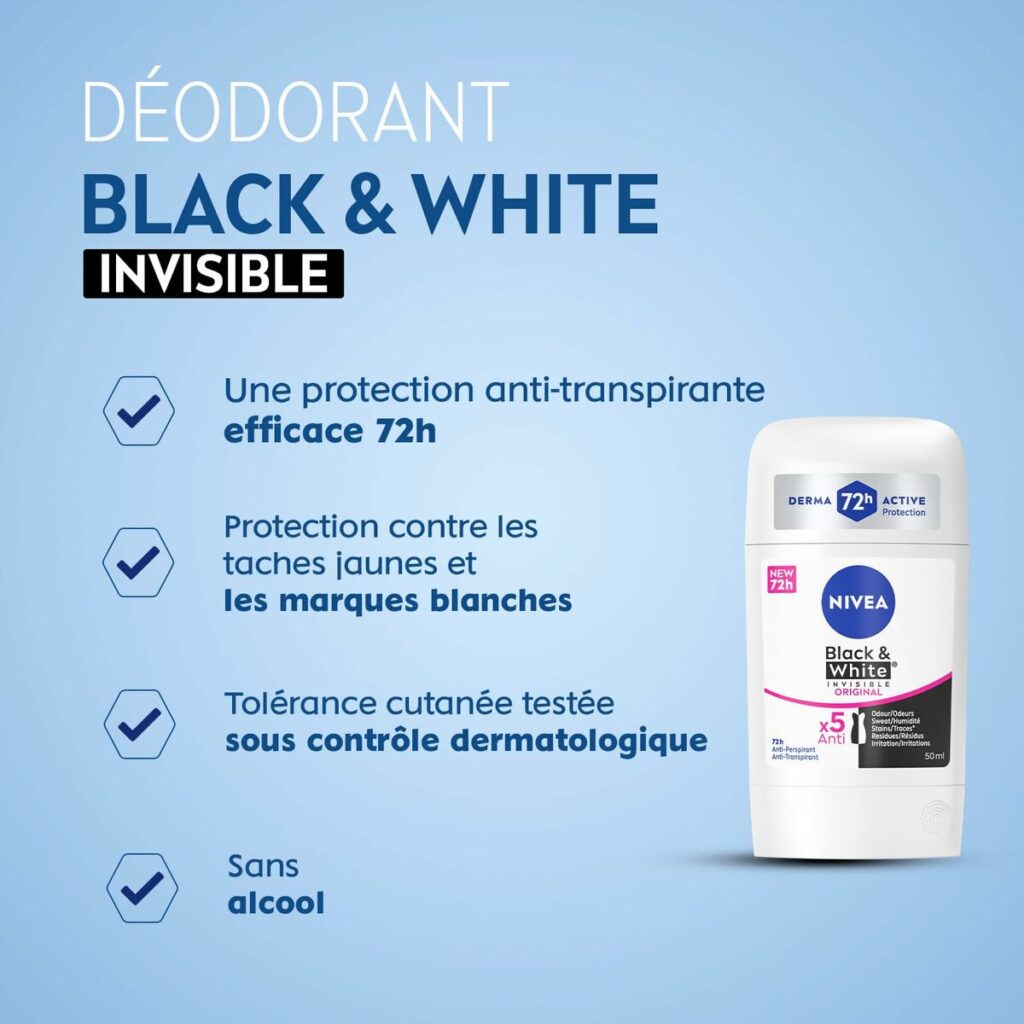 Αποσμητικό Stick Nivea INVISIBLE BLACK & WHITE 50 ml