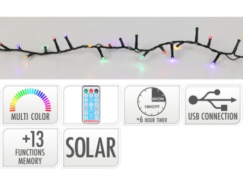 Χριστουγεννιάτικα Λαμπάκια Led Solar String 768Led Multi Aex100240