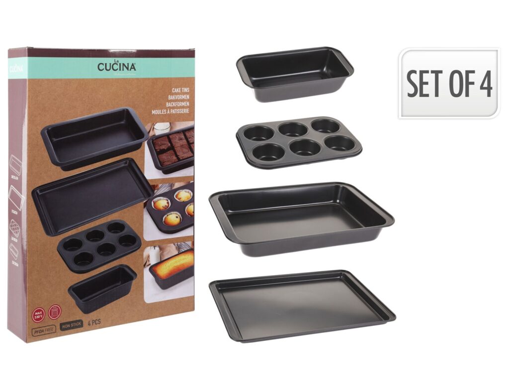 Φόρμα Για Κεικ Baking Set 4Pcs Metal 170491980