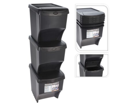 Κάδοι Απορριμάτων Waste Bin Easy Recycling 3Pcs Y54230540