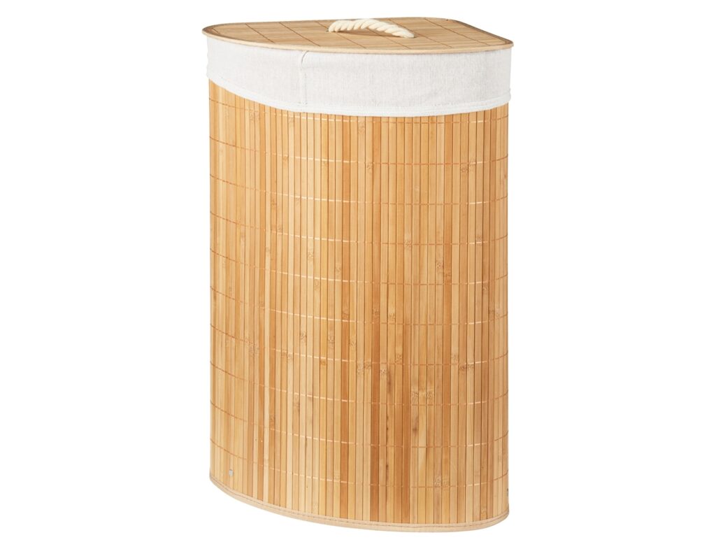 Καλάθια Για Άπλυτα Laundry Basket Bamboo Triangle Kr9000020
