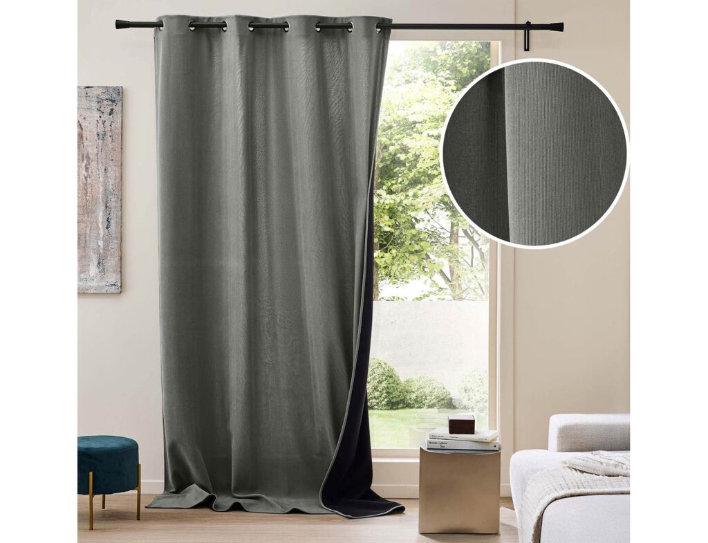 Κουρτίνα Chenille Douceur D'intérieur - 140X260Cm - Γκρι