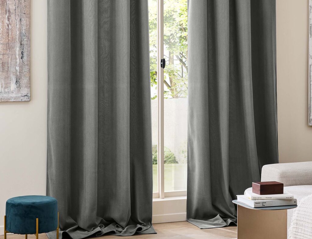 Κουρτίνα Chenille Douceur D'intérieur - 140X260Cm - Γκρι