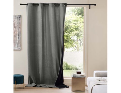 Κουρτίνα Chenille Douceur D'intérieur - 140X260Cm - Γκρι