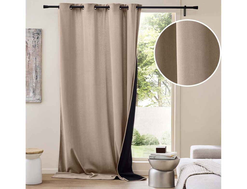 Κουρτίνα Chenille Douceur D'intérieur - 140X260Cm - Καφέ