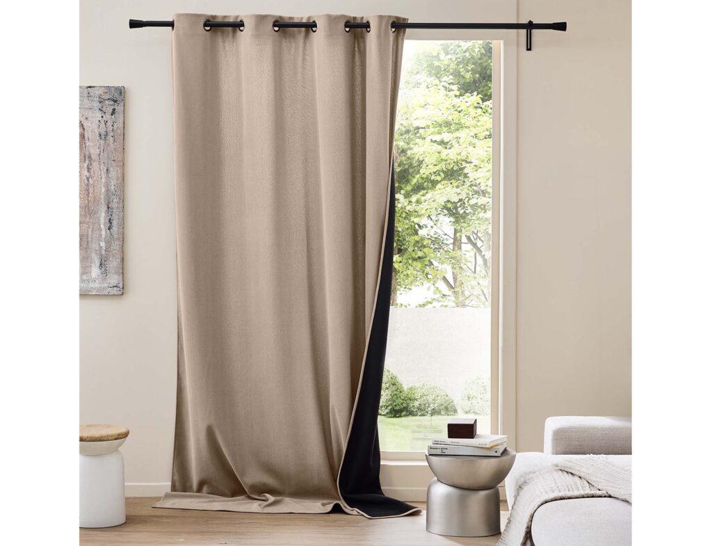 Κουρτίνα Chenille Douceur D'intérieur - 140X260Cm - Καφέ