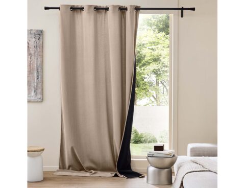 Κουρτίνα Chenille Douceur D'intérieur - 140X260Cm - Καφέ