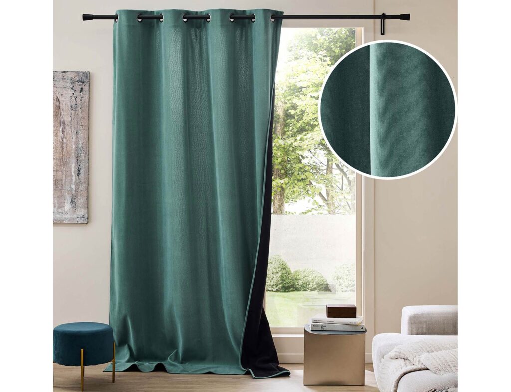 Κουρτίνα Chenille Douceur D'intérieur - 140X260Cm - Πετρόλ