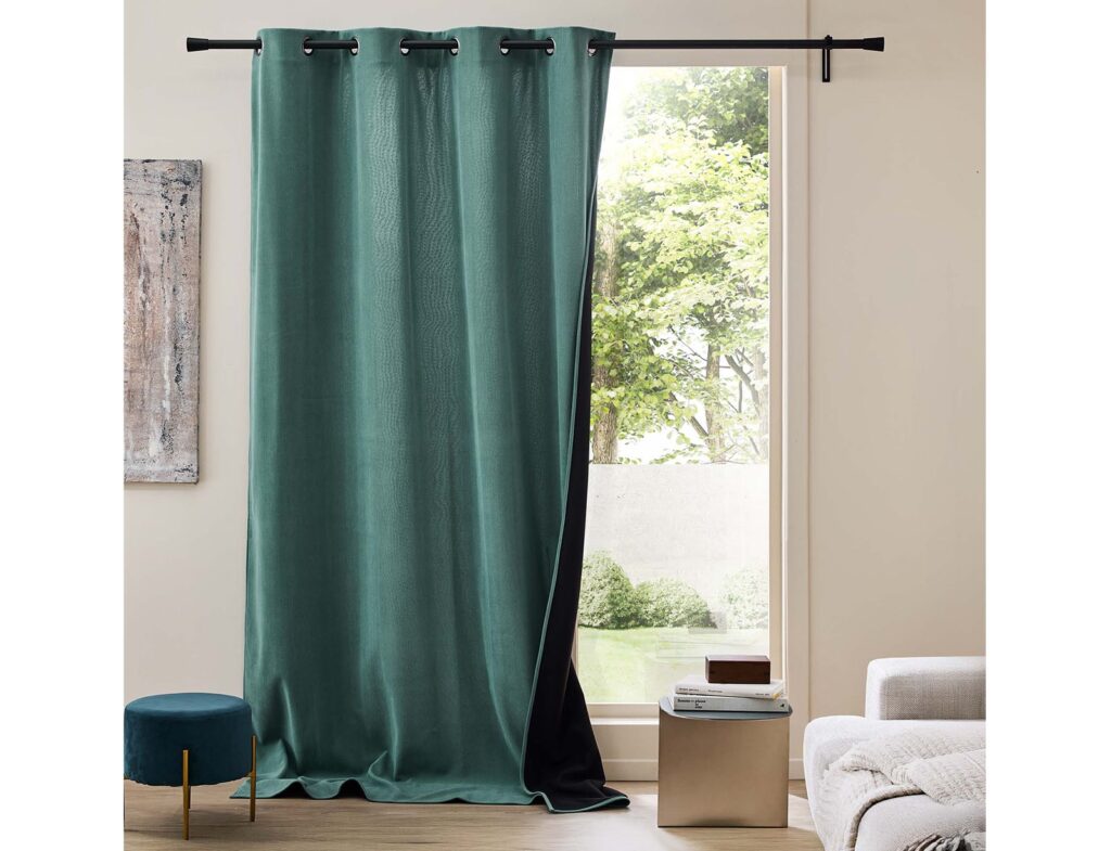 Κουρτίνα Chenille Douceur D'intérieur - 140X260Cm - Πετρόλ