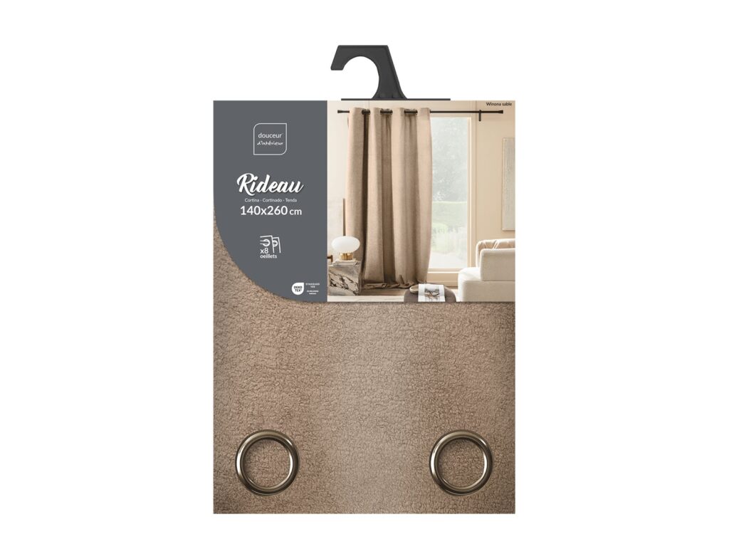 Κουρτίνα Winona Douceur D'intérieur - 140X260Cm - Καφέ