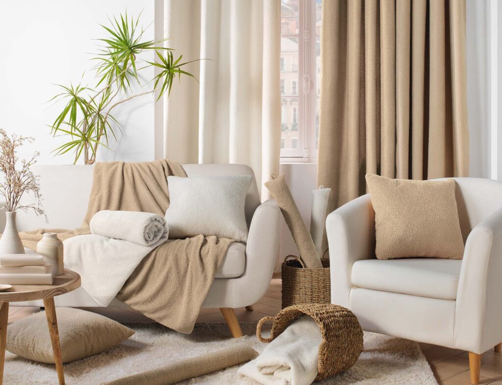 Κουρτίνα Wooly Douceur D'intérieur - 140X240Cm - Μπεζ