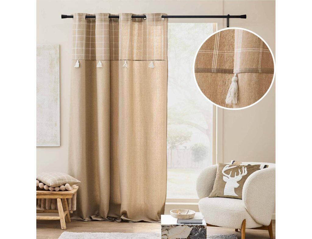 Κουρτίνες & Κουρτινόξυλα Curtain With Eyelets 140 X 240 Cm Cotton/Pes+Top W