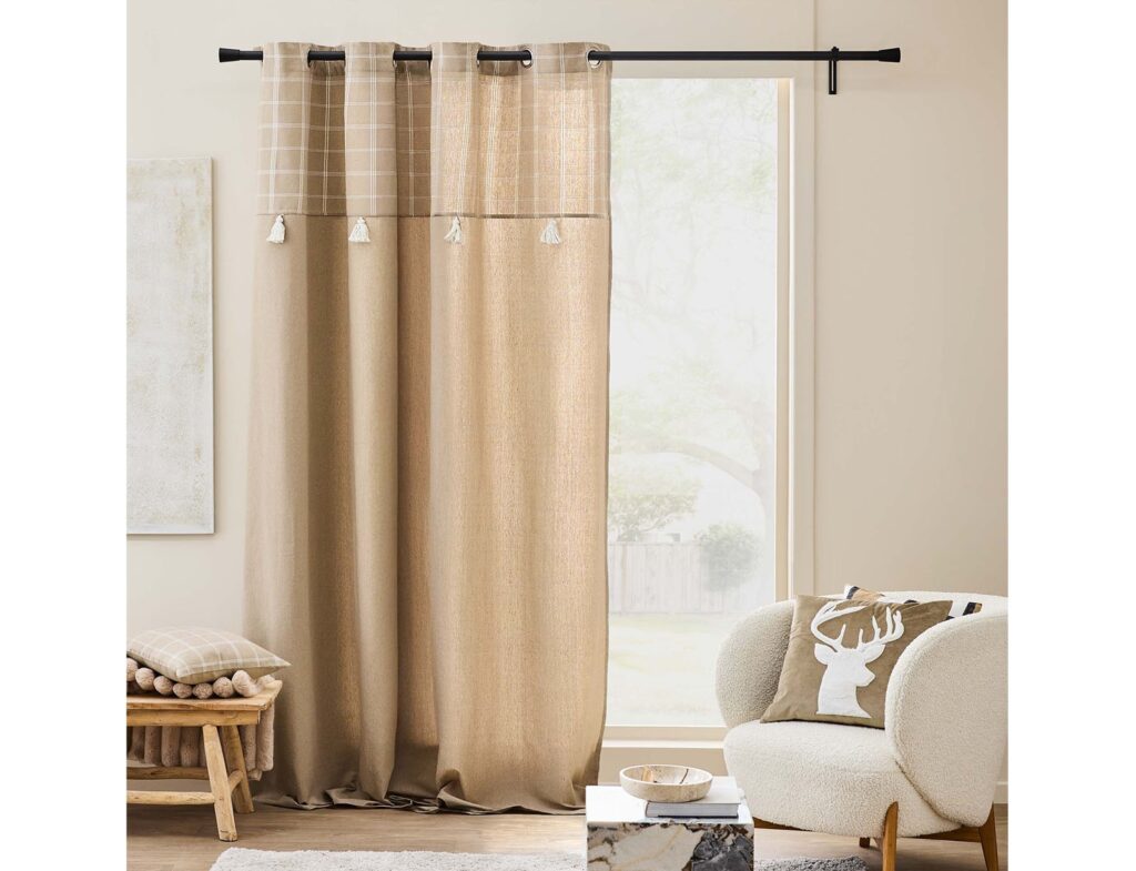 Κουρτίνες & Κουρτινόξυλα Curtain With Eyelets 140 X 240 Cm Cotton/Pes+Top W