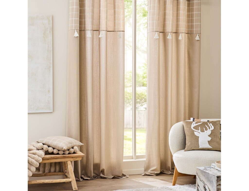 Κουρτίνες & Κουρτινόξυλα Curtain With Eyelets 140 X 240 Cm Cotton/Pes+Top W