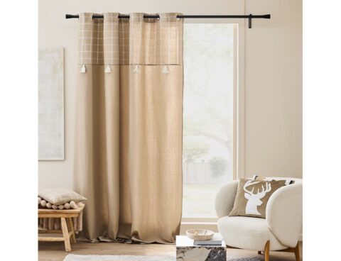 Κουρτίνες & Κουρτινόξυλα Curtain With Eyelets 140 X 240 Cm Cotton/Pes+Top W