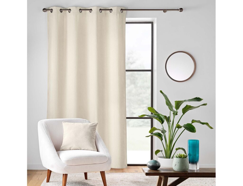 Κουρτίνες & Κουρτινόξυλα Curtain With Eyelets 140 X 260 Cm Embossed Velvet