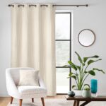 Κουρτίνες & Κουρτινόξυλα Curtain With Eyelets 140 X 260 Cm Embossed Velvet