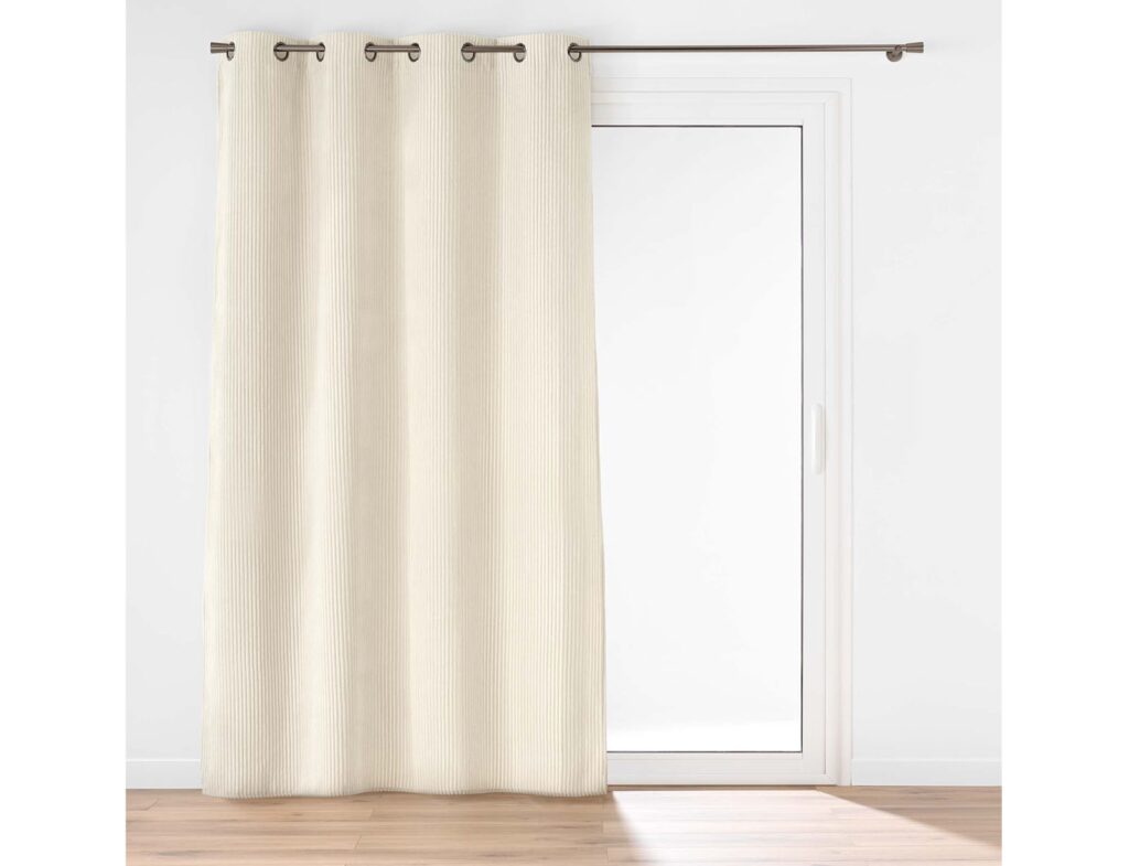 Κουρτίνες & Κουρτινόξυλα Curtain With Eyelets 140 X 260 Cm Embossed Velvet