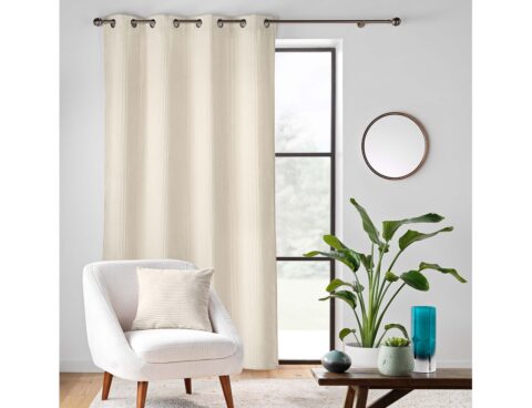 Κουρτίνες & Κουρτινόξυλα Curtain With Eyelets 140 X 260 Cm Embossed Velvet