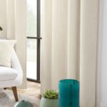 Κουρτίνες & Κουρτινόξυλα Curtain With Eyelets 140 X 260 Cm Embossed Velvet