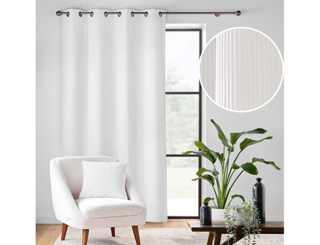 Κουρτίνες & Κουρτινόξυλα Curtain With Eyelets 140 X 260 Cm Embossed Velvet