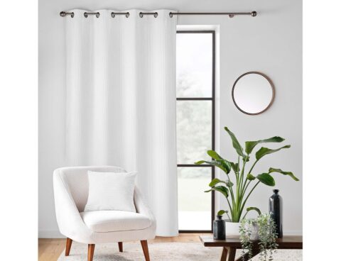 Κουρτίνες & Κουρτινόξυλα Curtain With Eyelets 140 X 260 Cm Embossed Velvet