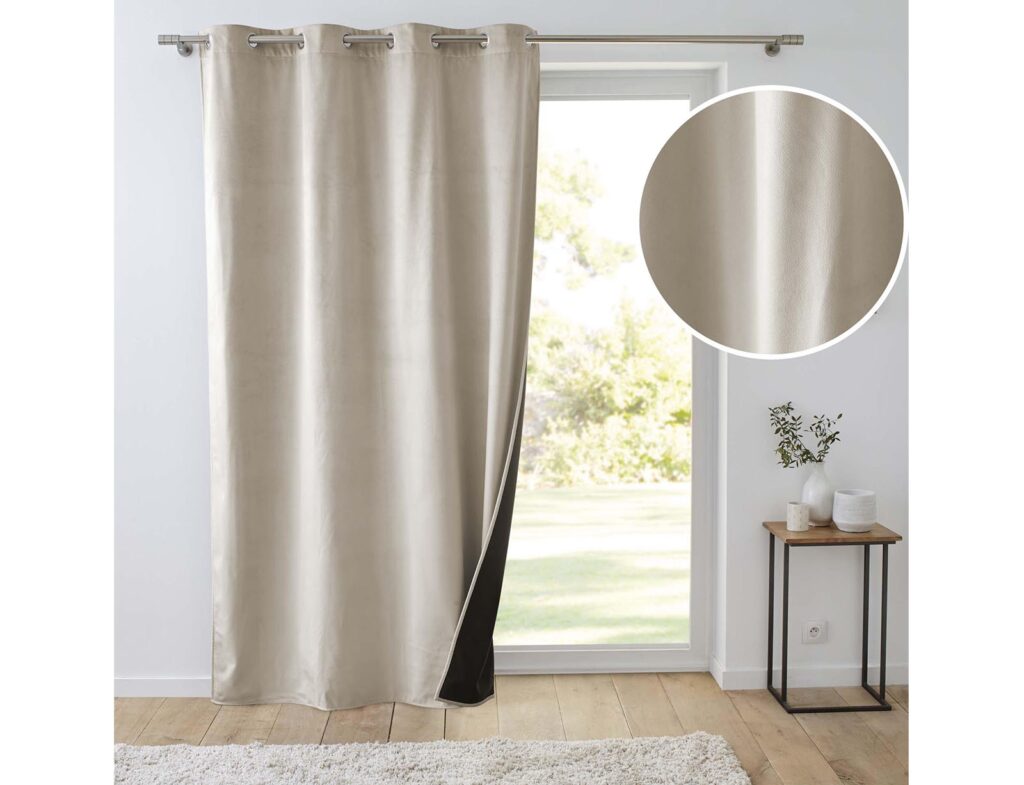 Κουρτίνες & Κουρτινόξυλα Curtain With Eyelets 140 X 260 Cm Insulating/Embos