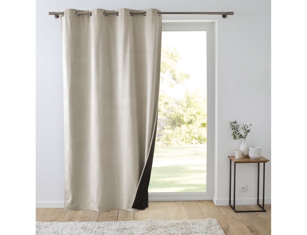 Κουρτίνες & Κουρτινόξυλα Curtain With Eyelets 140 X 260 Cm Insulating/Embos