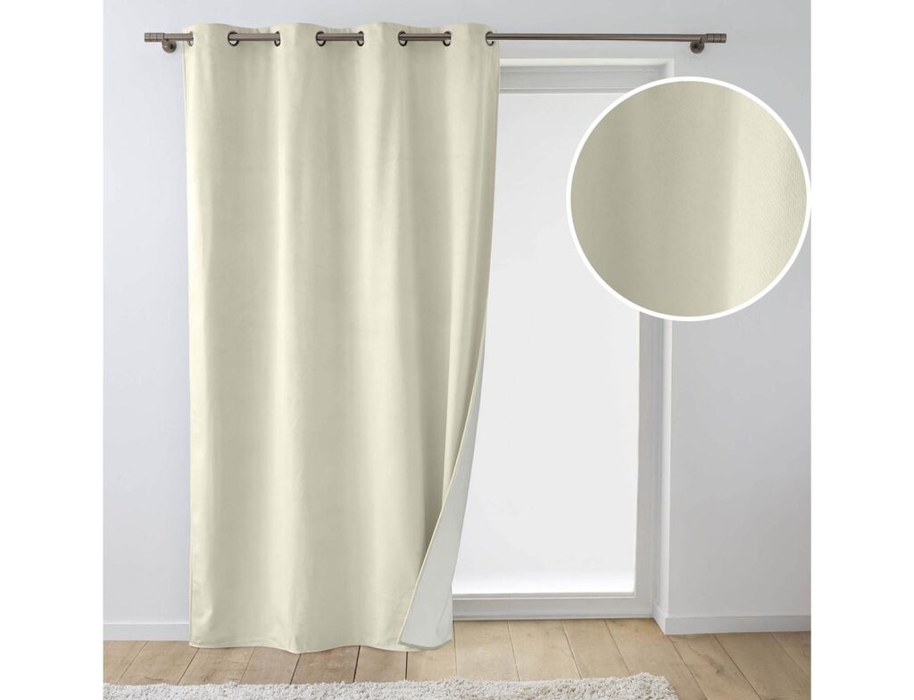 Κουρτίνες & Κουρτινόξυλα Curtain With Eyelets 140 X 260 Cm Insulating/Embos